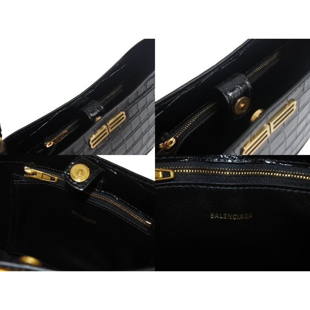 BALENCIAGA XX Hobo Bag Handbag Leather Black - Picture 7 of 8